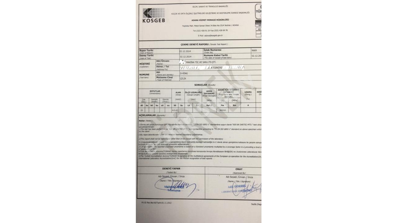 D Ring - Container D Ring - Lashing Mapası