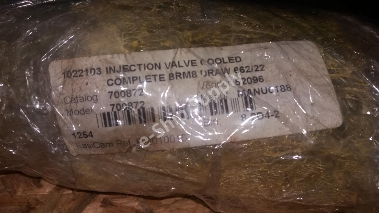Injection Valve Cooled Complete BRM8 Draw 662/22 1022103