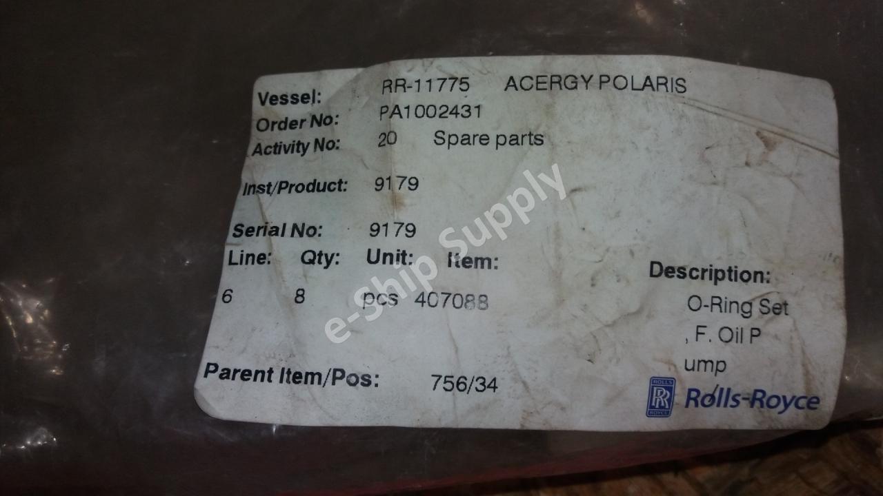 Rolls Royce O-Ring Set For Oil Pump 407088