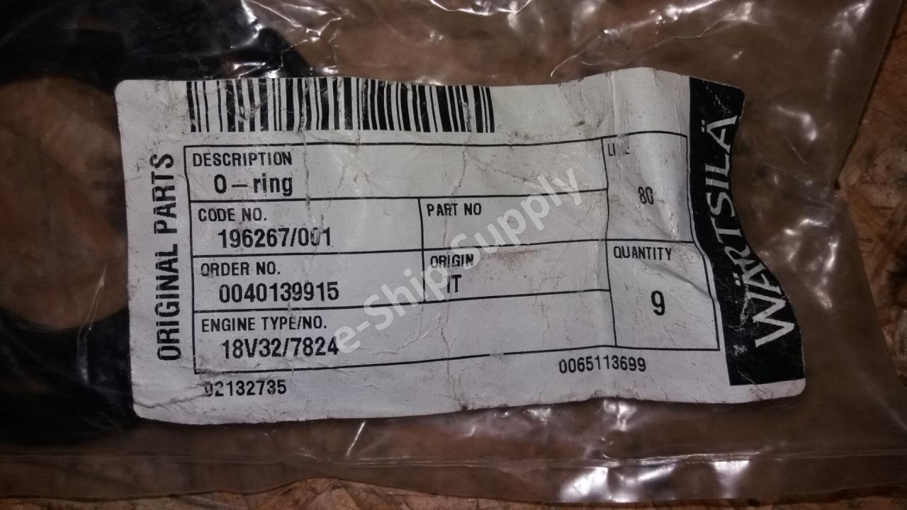 Wartsilla O-Ring For Model 18V32/7824 196267/001