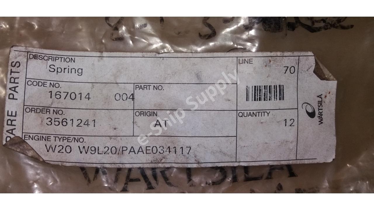Spring 167014 For Wartsilla L20 W20 W9L20