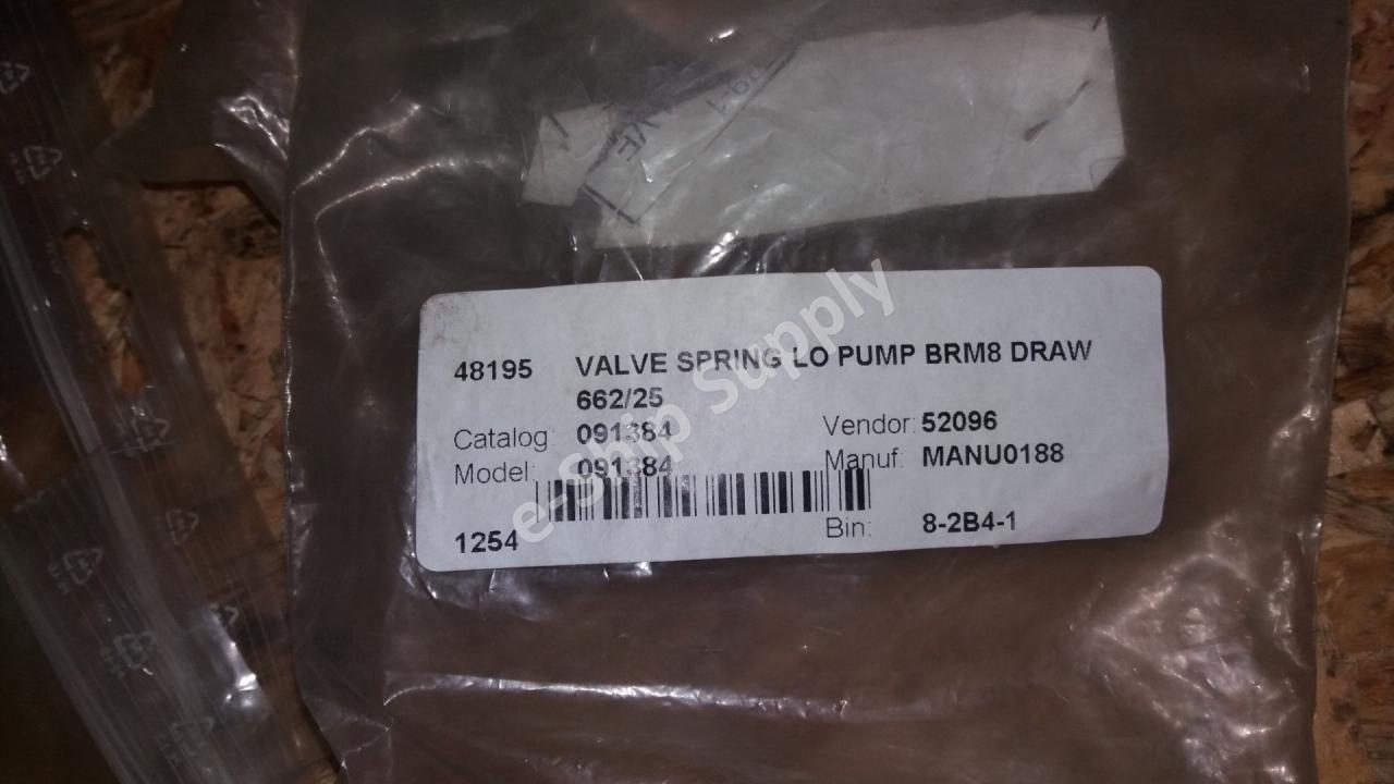 Bergen Ulstein Rolls Royce Spring Safety Valve Lub Oil Pump 091384