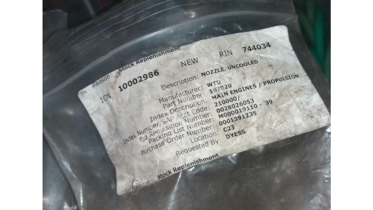 Nozzle Uncooled 167020 10002986
