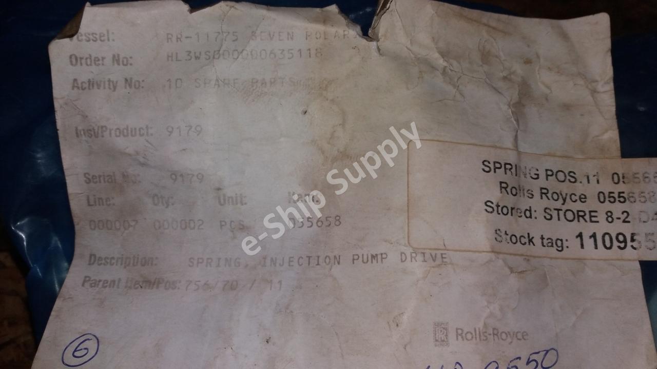 Rolls Royce Spring Injection Pump Drive 055658