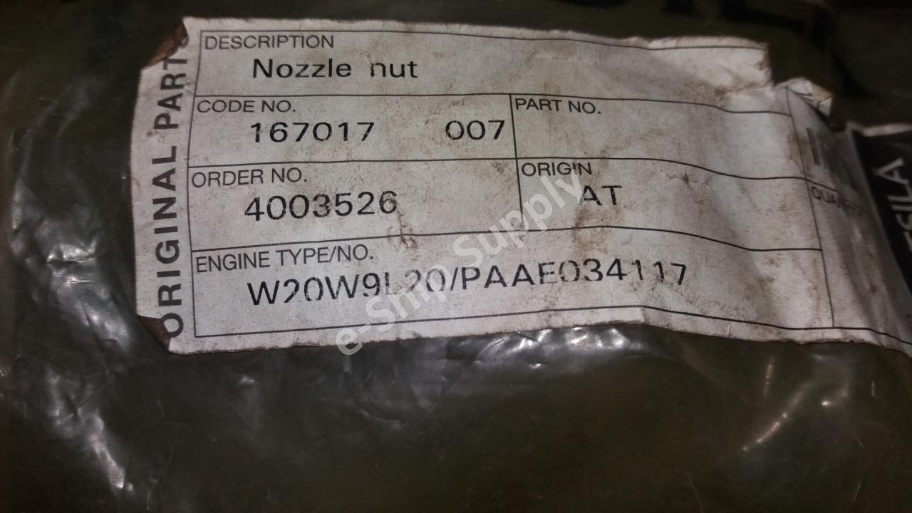 Wartsila Nozzle Nut (Maxi 93012 Model 9L20) 167017