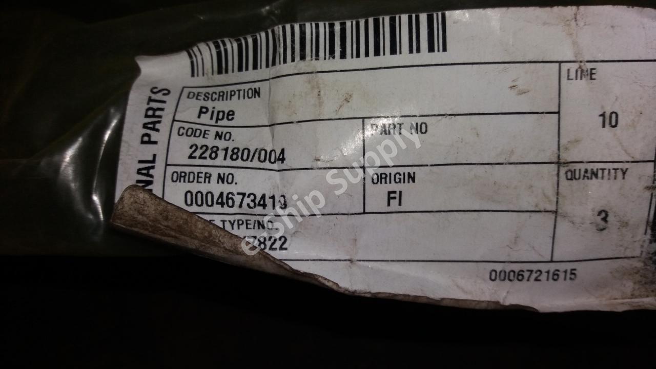 Pipe For Pneumaticover Speed Trip Device Wartsila 228180