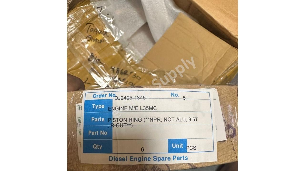 MAN B&W M/E L35MC Piston Ring (NP, NOT ALU, 8L, T-CUT) 6 PCS | Ana Makine Yedekleri Segman