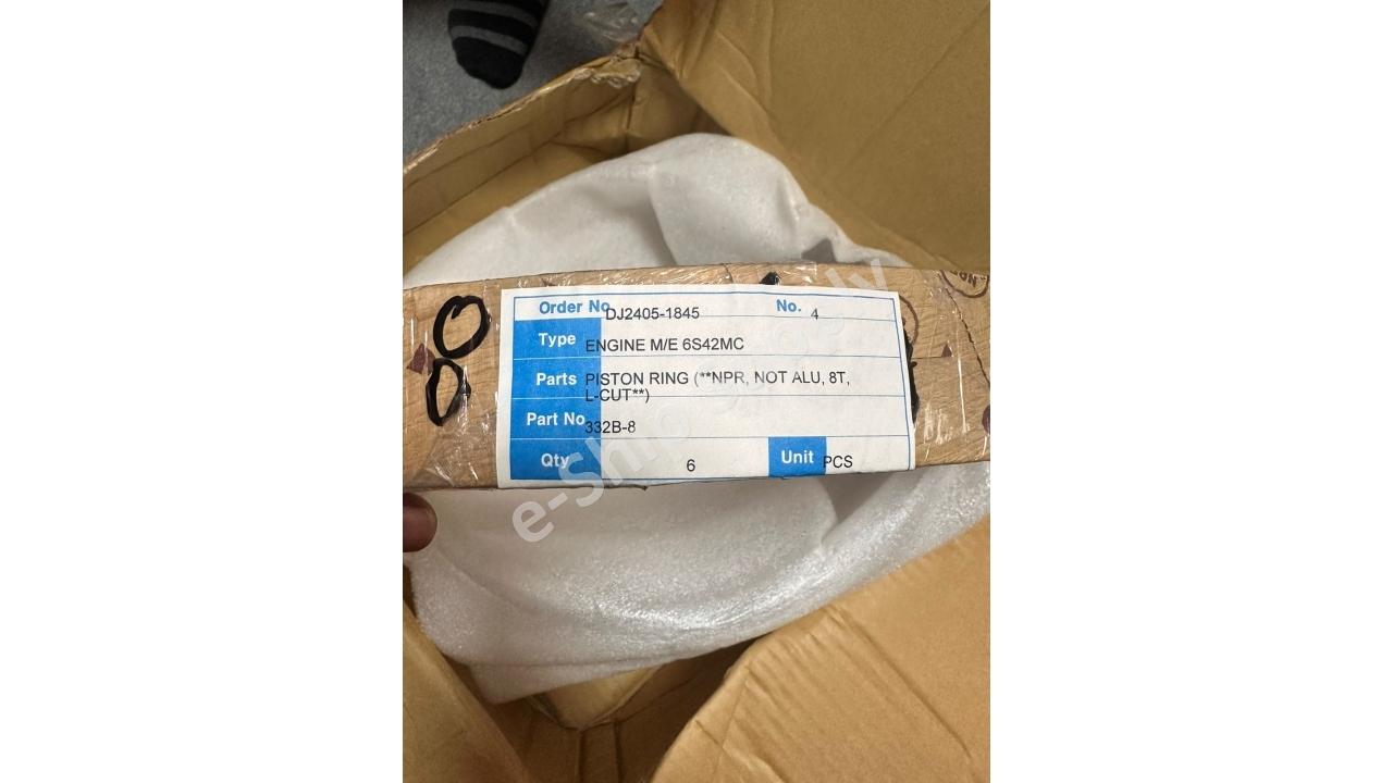 MAN B&W M/E 6S42MC Piston Ring (NP, NOT ALU, 8L, T-CUT) 6 PCS | Ana Makine Yedekleri - Segman