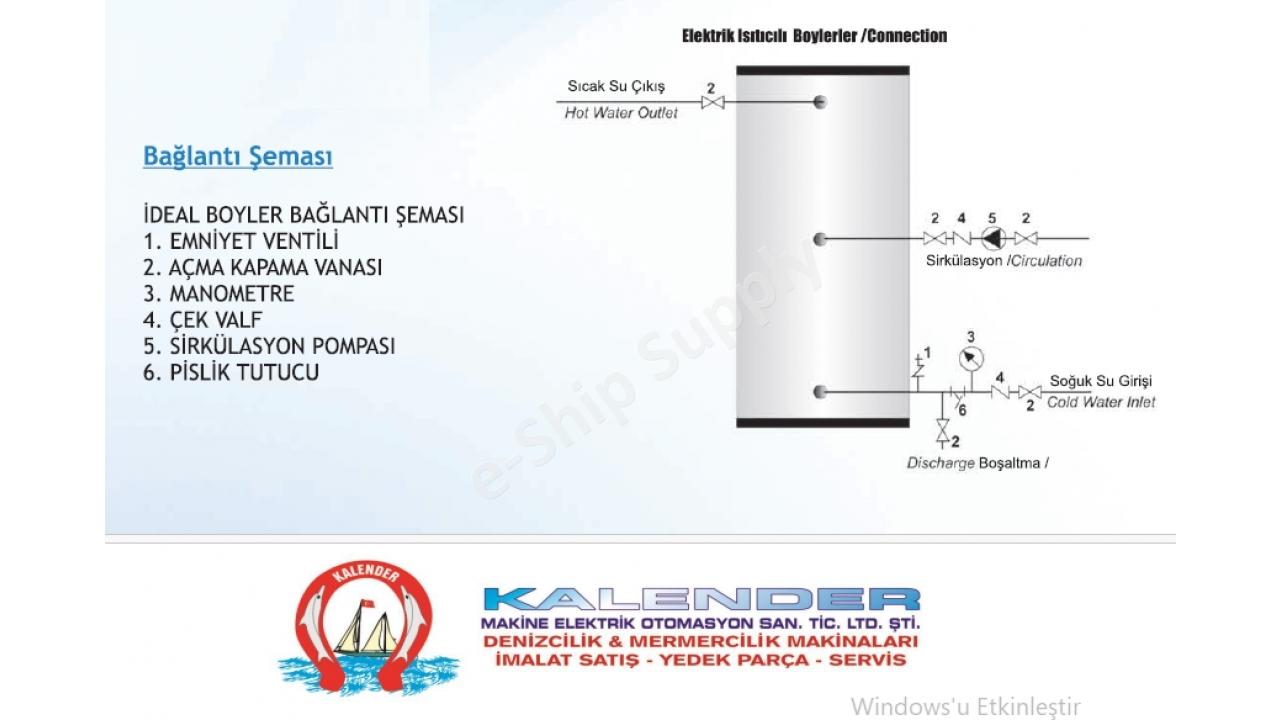 Elektrik Isıtıcılı Boyler Electric Heater Boiler